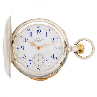 German half-hunting cased repeating lever watch Circa 1890