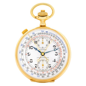 Swiss gold lever with register, tachometer and telemeter Circa 1925
