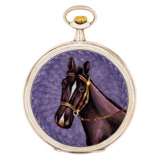 Swiss silver and enamel keyless lever dress watch Circa 1925