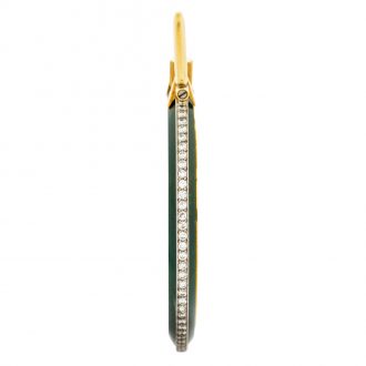 French nephrite, gold, platinum and diamond-set watch Circa 1980