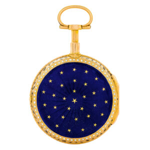 French gold and enamel open faced Louis XV watch Circa 1775