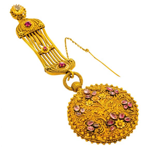 Swiss quarter repeating à toc virgule chatelaine watch Circa 1830