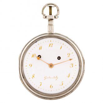 French two-train quarter striking and repeating coach watch Circa 1820