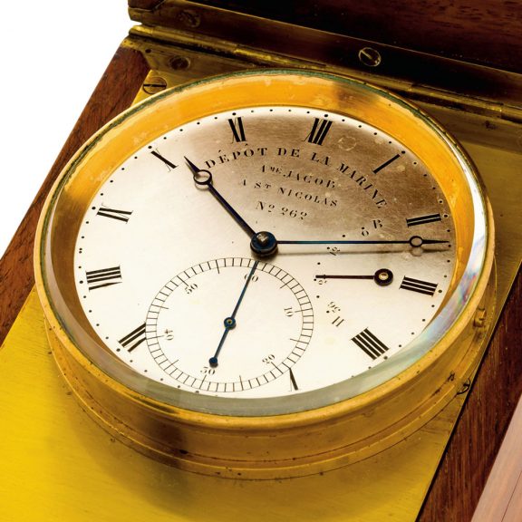 French 36 hour deck chronometer with power reserve Circa 1840