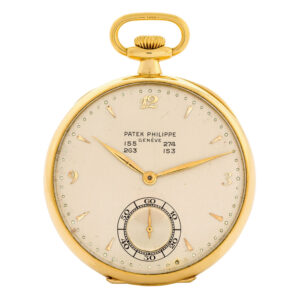 Rare Swiss 18 carat gold open faced keyless lever watch Circa 1930