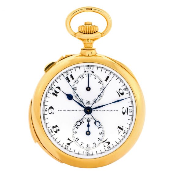 Swiss 18 carat gold repeating chronograph with registers Circa 1905