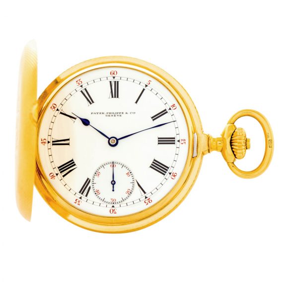 Rare Swiss 18K gold keyless lever with Extra movement Circa 1910