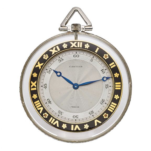 Swiss/French rock crystal open faced lever dress watch Circa 1930