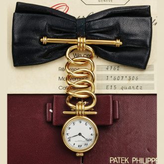 Swiss 18K gold limited edition brooch-lapel watch Circa 1989
