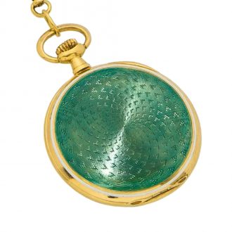 Swiss 18 carat gold and enamel lever pendant watch Circa 1900