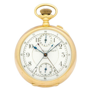 Swiss 14K gold lever split second chronograph Circa 1890