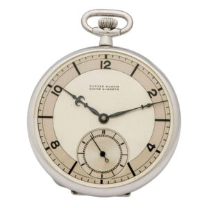 Fine Swiss platinum open faced lever pocket watch Circa 1940