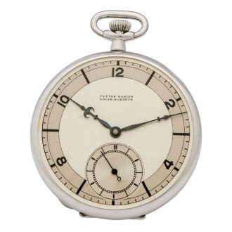 Fine Swiss platinum open faced lever pocket watch Circa 1940