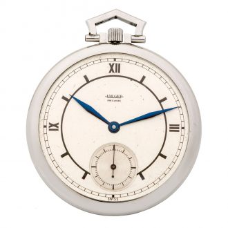 Swiss stainless steel lever watch with sector dial Circa 1935