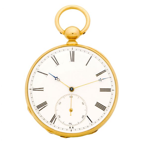 Very fine Swiss 18K gold pivot detent chronometer Circa 1860