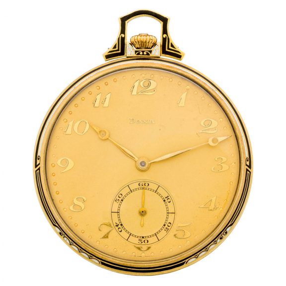 Rare Swiss 14K gold and enamel Art Deco lever watch Circa 1920 Rare Swiss 14K gold and enamel Art Deco lever watch Circa 1920