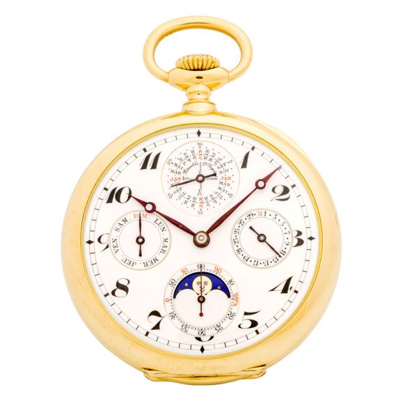 Fine Swiss 18 carat gold complicated lever watch Circa 1920