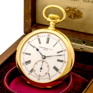 Swiss 18K gold quarter repeating lever pocket watch Circa 1910