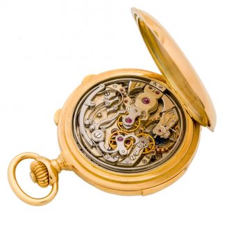 Swiss gold repeating split seconds chronograph Circa 1902