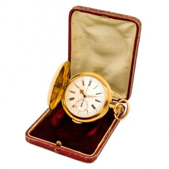 Swiss 18K gold minute repeating chronograph Circa 1890