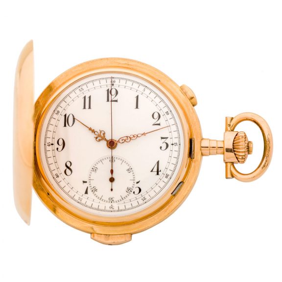 Swiss 14K gold minute repeating chronograph Circa 1890
