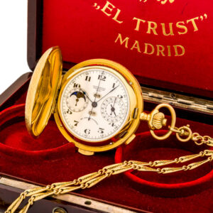 Swiss gold complicated keyless gentlemen's watch Circa 1900