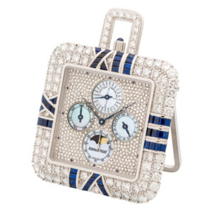 Swiss 18 carat white gold, diamond and sapphire set watch Circa 1994