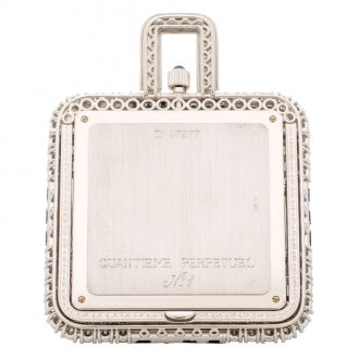 Swiss 18 carat white gold, diamond and sapphire set watch Circa 1994