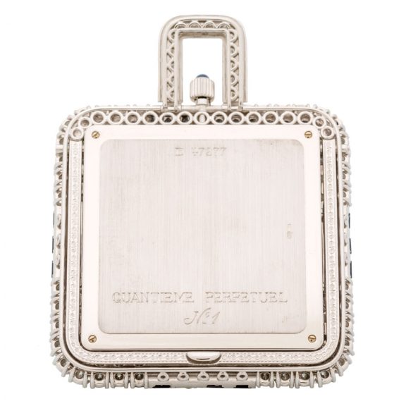 Swiss 18 carat white gold, diamond and sapphire set watch Circa 1994 Swiss 18 carat white gold, diamond and sapphire set watch Circa 1994