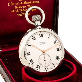 Fine French silver open faced chronometer watch Circa 1910