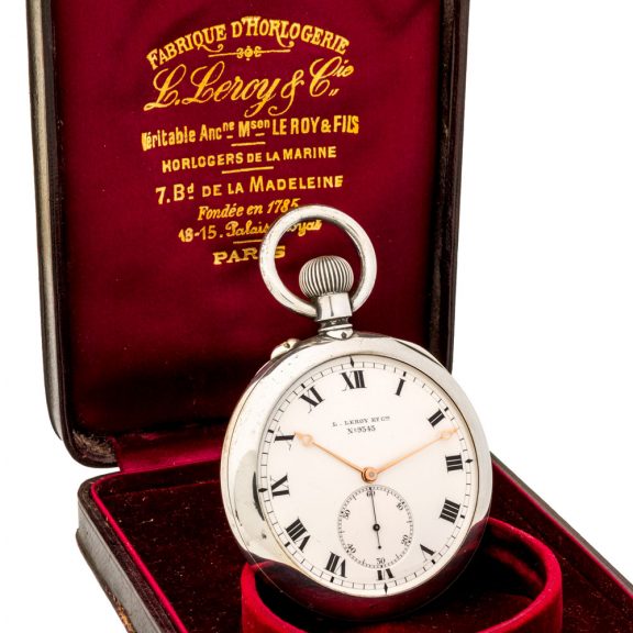 Fine French silver open faced chronometer watch Circa 1910 Fine French silver open faced chronometer watch Circa 1910