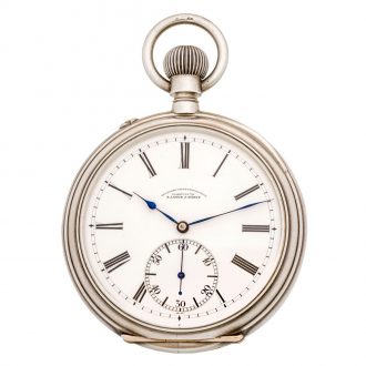 Large German silver open faced lever pocket watch Circa 1900