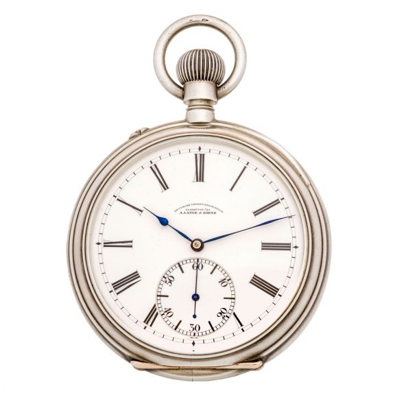 Large German silver open faced lever pocket watch Circa 1900