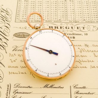 Large French silver and rose gold souscription watch Circa 1800