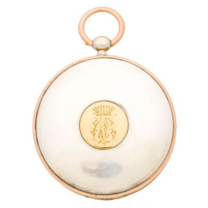 Large French silver and rose gold souscription watch Circa 1800
