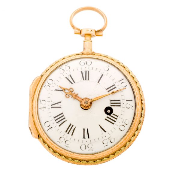 Early French three colour gold automaton watch Circa 1770 Early French three colour gold automaton watch Circa 1770