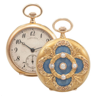 Fine Swiss 14K gold lever ladies' pocket watch Circa 1925