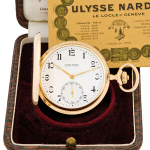 Swiss 14 carat rose gold hunting cased keyless lever Circa 1920