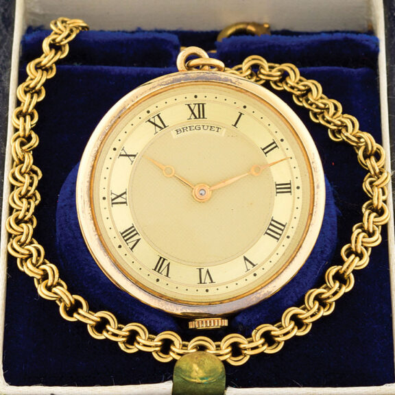 Elegant Swiss 18K gold ladies' pendant watch Circa 1970 Elegant Swiss 18K gold ladies' pendant watch Circa 1970