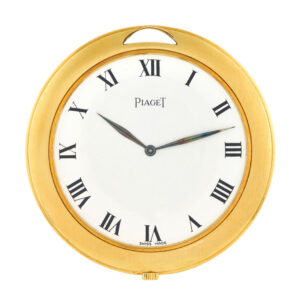 Elegant Swiss 18K gold keyless lever pendant watch Circa 1965