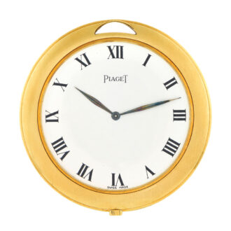 Elegant Swiss 18K gold keyless lever pendant watch Circa 1965