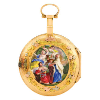 French 20K multicolour gold and enamel verge Circa 1770