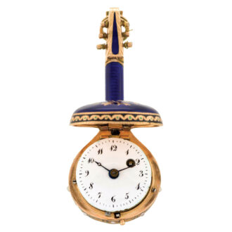 Swiss 18K gold, enamel and pearl set from watch Circa 1810 Swiss 18K gold, enamel and pearl set from watch Circa 1810