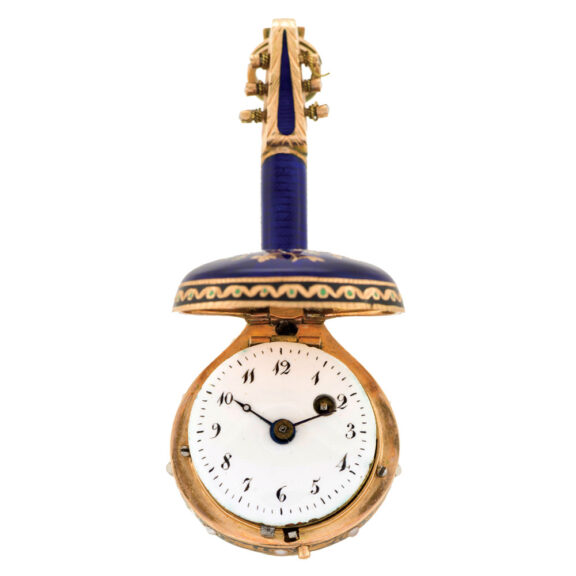 Swiss 18K gold, enamel and pearl set from watch Circa 1810 Swiss 18K gold, enamel and pearl set from watch Circa 1810