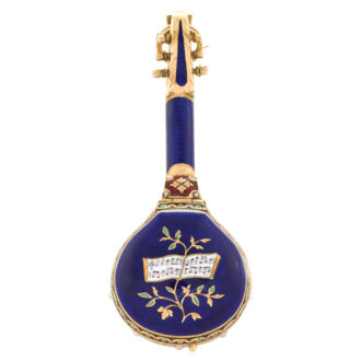 Swiss 18K gold, enamel and pearl set from watch Circa 1810 Swiss 18K gold, enamel and pearl set from watch Circa 1810