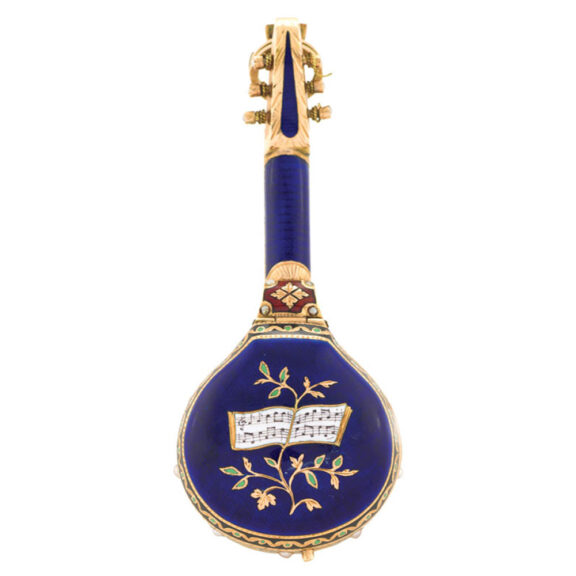Swiss 18K gold, enamel and pearl set from watch Circa 1810 Swiss 18K gold, enamel and pearl set from watch Circa 1810