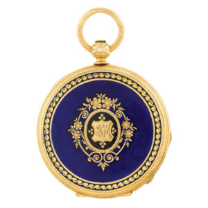 Very fine Swiss gold and enamel ladies' pendant watch Circa 1870