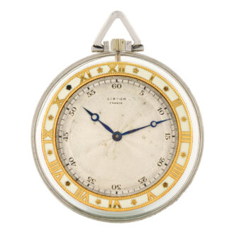 Rare Swiss rock crystal, platinum and diamond set lever watch