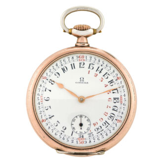 Swiss silver lever watch with 24 hour day and night dial Circa 1910