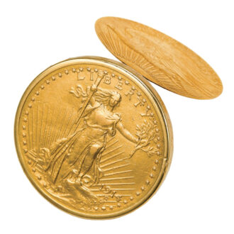 Swiss 18 carat gold U.S. twenty dollar coin watch Circa 1930